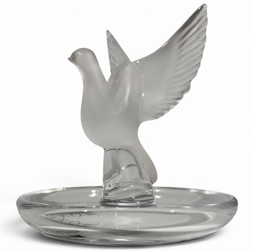 Lalique signed dove expanded - dove,