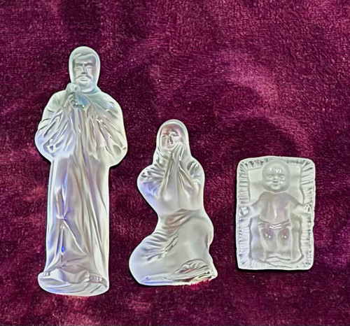 Lalique crystal boxed nativity - lalique,